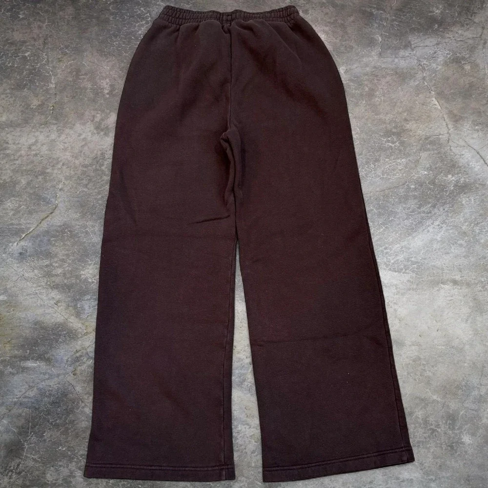 Abercrombie & Fitch Brown Baggy Wide Leg Fleece Sweatpants Women's Size Small